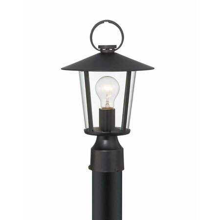 CRYSTORAMA Andover 1 Light Matte Black Outdoor Post AND-9207-CL-MK